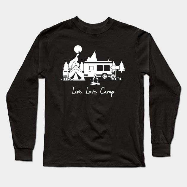 Camping Long Sleeve T-Shirt by Xtian Dela ✅